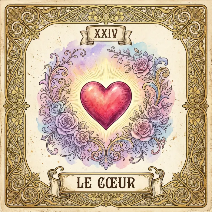 Carte du Petit Lenormand : Le Cœur