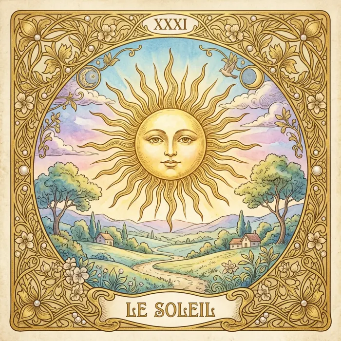 Carte du Petit Lenormand : Le Soleil